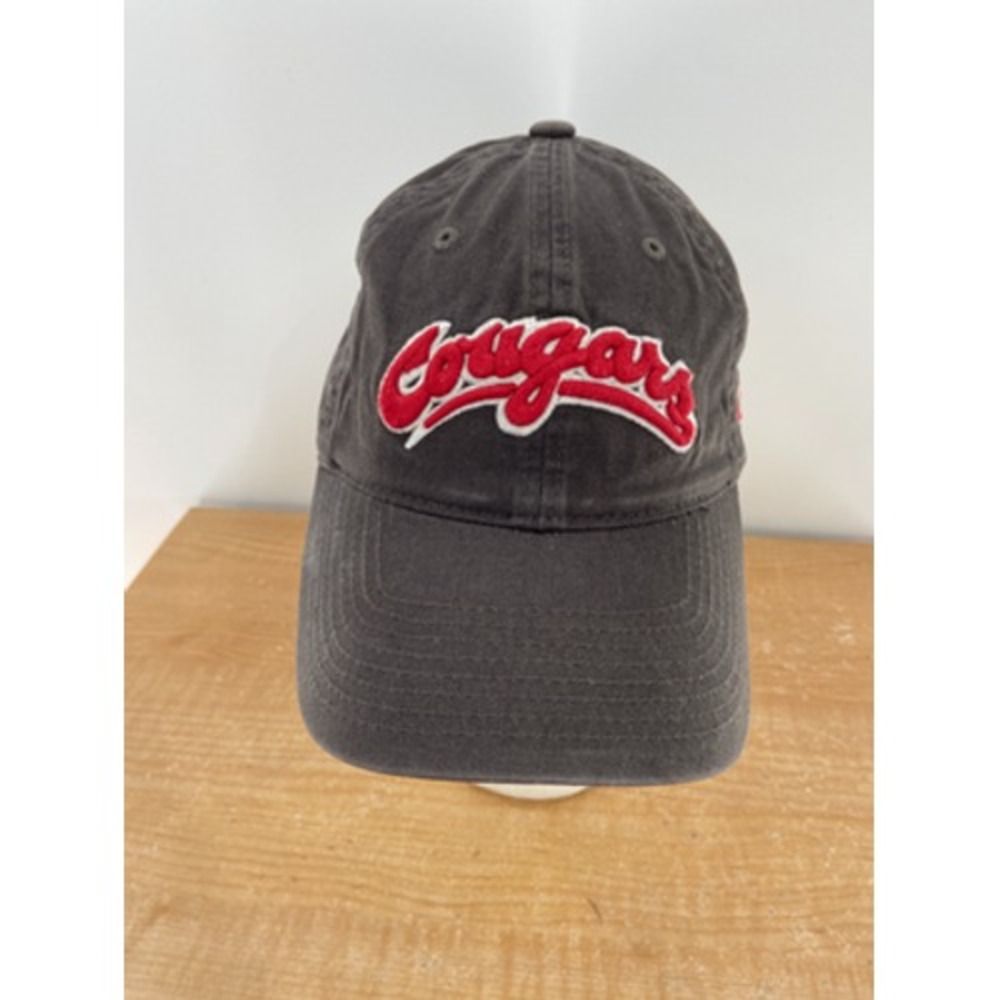 Cougars Hat Legacy‎ Athletic Men's Adjustable Dark Gray Red Embroidered